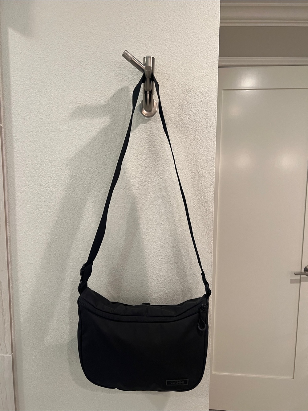 Ganni Black Nylon Crossbody Bag